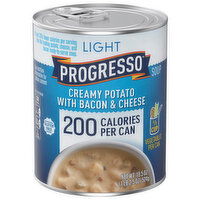 Progresso Soup, Creamy Potato with Bacon and Cheese, Light - 18.5 Ounce 