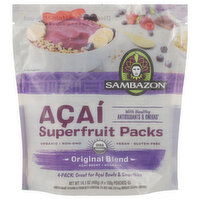 Sambazon Superfruit Packs, Original Blend, Acai - 4 Each 