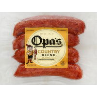 Opas Smoked Sausage, Country Blend - 16 Ounce 