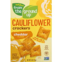 From the Ground Up Cauliflower Crackers, Cheddar Flavor - 4 Ounce 