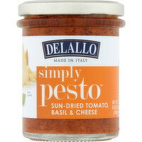 Delallo Pesto, Sun-Dried Tomato Basil & Cheese - 6.35 Ounce 