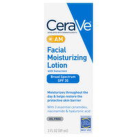 CeraVe Facial Moisturizing Lotion, Broad Spectrum SPF 30, AM - 3 Fluid Ounce