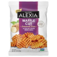 Alexia Fries, with Sea Salt, Pepper, Onion & Garlic, Seasoned, Waffle Cut - 15 Ounce 