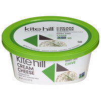 Kite Hill Cream Cheese Alternative, Dairy Free, Chive - 8 Ounce 