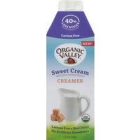 Organic Valley Creamer, Sweet Cream - 25.4 Fluid ounce 