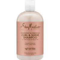 Shea Moisture Shampoo, Curl & Shine, Coconut & Hibiscus - 13 Ounce 