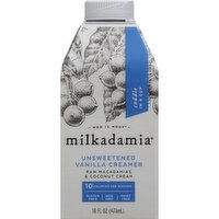 Milkadamia Creamer, Unsweetened, Vanilla - 16 Ounce 