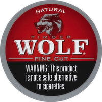 Timber Wolf Moist Snuff, Fine Cut, Natural - 1.2 Ounce 