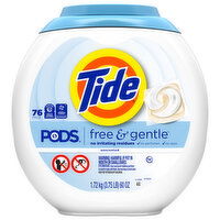Tide Free & Gentle Unscented Detergent - 76 Each