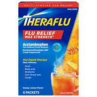 Theraflu Flu Relief, Multi-Symptom, Max Strength, Honey Lemon Flavor - 6 Each 