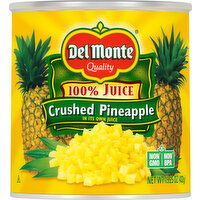 Del Monte Crushed Pineapple, 100% Juice - 15.25 Ounce 