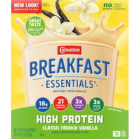 Carnation Nutritional Powder Drink Mix, High Protein, Classic French Vanilla - 10 Each 