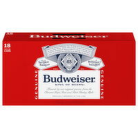 Budweiser Beer, Lager - 18 Each 