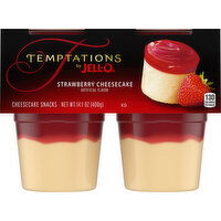 JELL-O Temptations Ready to Eat Strawberry Cheesecake Pudding Snack - 14.1 Ounce 