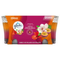 Glade Candles, Energize, Vanilla Passion Fruit + Hawaiian Breeze, 2 in 1, Value Pack - 2 Each 