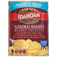 Idahoan Mashed Potatoes, Loaded Baked, Family Size - 8 Ounce 