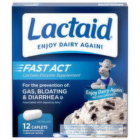 Lactaid Lactase Enzyme Supplement, Caplets