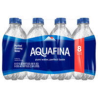 Aquafina Drinking Water, Purified - 8 Each 