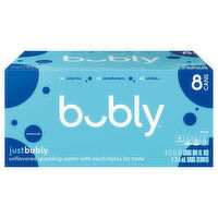 Bubly Sparkling Water, Unflavored - 8 Each 