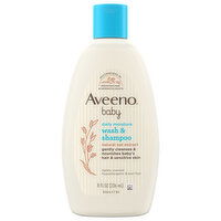 Aveeno Wash & Shampoo, Daily Moisture - 8 Fluid ounce 