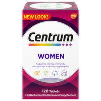 Centrum Multivitamin/Multimineral Supplement, Women, Tablets - 120 Each 