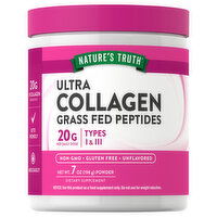 Nature's Truth Collagen, Grass Fed Peptides, Unflavored, Ultra, Powder