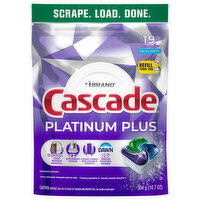 Cascade Dishwasher Detergent, ActionPacs, Lemon Scent - 19 Each 