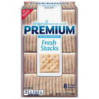 PREMIUM Fresh Stacks Original Saltine Crackers, Travel Snacks, 8 Multi Snack Packs - 13.6 Ounce 