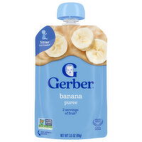 Gerber Banana Puree, Sitter 2nd Foods - 3.5 Ounce 