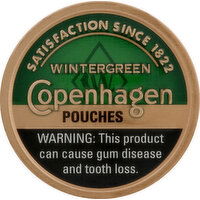 Copenhagen Smokeless Tobacco, Wintergreen, Pouches - 0.82 Ounce 