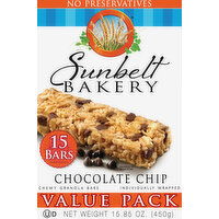 Sunbelt Bakery Granola Bars, Chewy, Chocolate Chip, Value Pack - 15 Each 