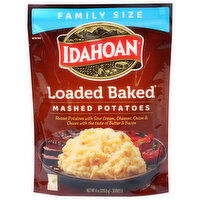 Idahoan Mashed Potatoes, Loaded Baked, Family Size - 8 Ounce 