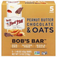 Bob's Red Mill Bob's Bar, Peanut Butter Chocolate & Oats - 5 Each 