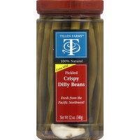 Tillen Farms Dilly Beans, Crispy, Pickled, Extra Mild - 12 Ounce 