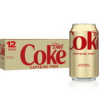 Diet Coke Caffeine Free Soda Soft Drink, 12 fl oz, 12 Ct - 12 Each 