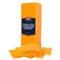 Dietz & Watson Medium Yellow Cheddar Cheese - 1 Pound 