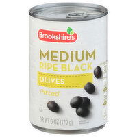 Brookshire's Medium Ripe Black Olives, Pitted - 6 Ounce 