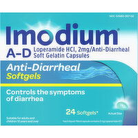 Imodium Anti-Diarrheal, 2 mg, Softgels