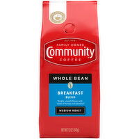 Community Breakfast Blend Medium Roast Whole Bean Ground Coffee - 12 Ounce 