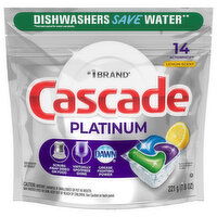 Cascade Dishwasher Detergent, Lemon Scent, ActionPacs