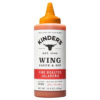 Kinder's Sauce & Dip, Fire Roasted Jalapeno, Wing - 13.9 Ounce