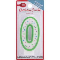 Betty Crocker Birthday Candle, Numeral 0, 3 Inch - 1 Each 