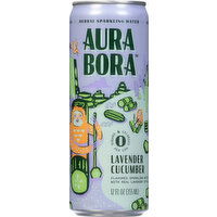 Aura Bora Sparkling Water, Herbal, Lavender Cucumber - 12 Fluid ounce 