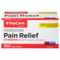 TopCare Pain Relief, Extra Strength, 500 mg, Gelcaps - 100 Each 