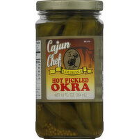 Cajun Chef Okra, Pickled, Hot - 12 Ounce 