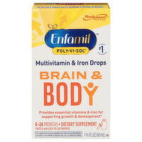 Enfamil Multivitamin & Iron Drops, Brain & Body, 6-24 Months - 1.66 Fluid ounce 