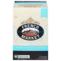 French Market Coffee, French Roast, Vieux Carre Blend, Coffee Pods - 12 Each 