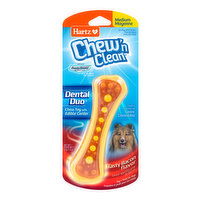 Hartz Hartz Chew'n Clean For Dogs Toy + Treat Medium Bacon