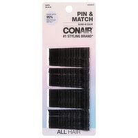 Conair Hair Pin, Pin & Match, Black - 60 Each 