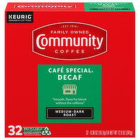 Community Coffee Coffee, Cafe Special, Medium Dark Roast, Decaf, K-Cup Pods